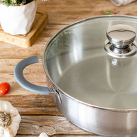 Master Stainless Steel Sauté Pan with Glass Lid