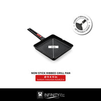 Infinity Cast Aluminium Ribbed Grill with Non-Stick