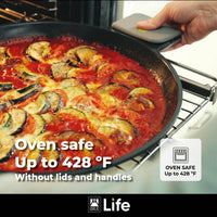 Life Recycled Cast Aluminum Rectangular Smooth Grill w/ Ceramic Non-Stick