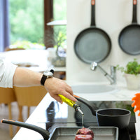 Efficient Pro Cast Aluminum Ribbed Grill with Non-Stick