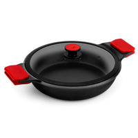 Infinity Cast Aluminium Low Casserole with Non-Stick and Glass Lid