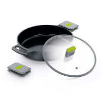 Life Recycled Cast Aluminum Low Casserole w/ Ceramic Non-Stick & Glass Lid