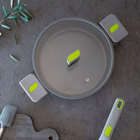 Life Recycled Cast Aluminum Low Casserole w/ Ceramic Non-Stick & Glass Lid