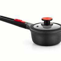Infinity Cast Aluminium Sauce Pan with Non-Stick and Glass Lid