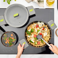 Life Recycled Cast Aluminum Low Casserole w/ Ceramic Non-Stick & Glass Lid