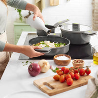 Life Recycled Cast Aluminum Low Casserole w/ Ceramic Non-Stick & Glass Lid
