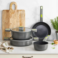 Life Recycled Cast Aluminum Low Casserole w/ Ceramic Non-Stick & Glass Lid