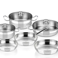 Profesional Stainless Steel 9 Pieces Cookware Sets