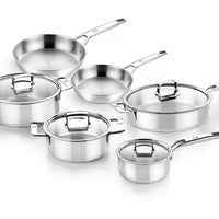 Signature Stainless Steel 10 Pieces Cookware Set