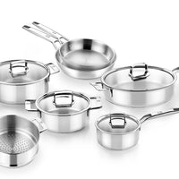 Signature Stainless Steel 12 Pieces Cookware Set