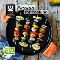 Efficient Iron Cast Iron Round Smooth Grill without Non-Stick