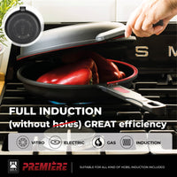 Premiere Cast Aluminium Double Frying Pan with Non-Stick