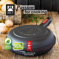 Premiere Cast Aluminium Double Frying Pan with Non-Stick