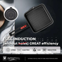Infinity Cast Aluminium Ribbed Grill with Non-Stick