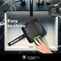 Infinity Cast Aluminium Ribbed Grill with Non-Stick