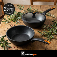 Efficient Pro Cast Aluminum Nonstick Sauté Pan