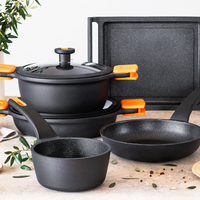 Efficient Pro Cast Aluminum Sauté Pan with Non-Stick