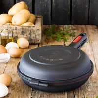 Premiere Cast Aluminium Double Frying Pan with Non-Stick