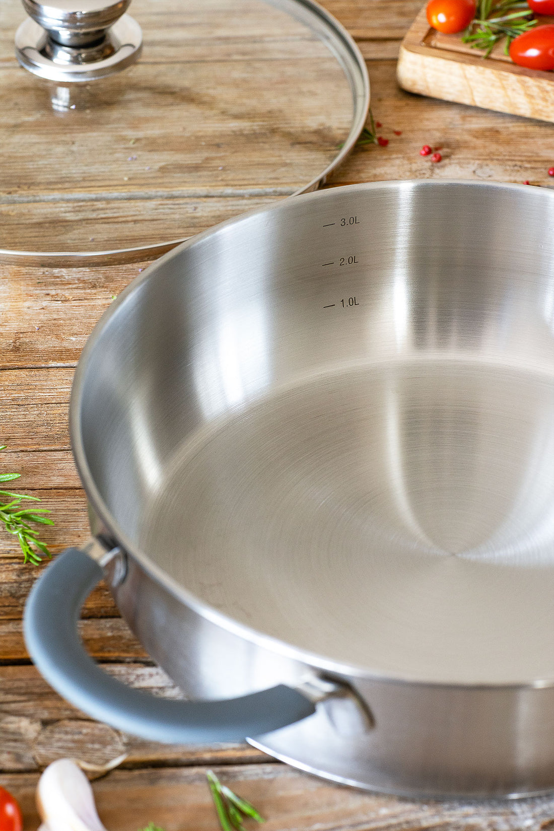 Master Stainless Steel Sauté Pan with Glass Lid