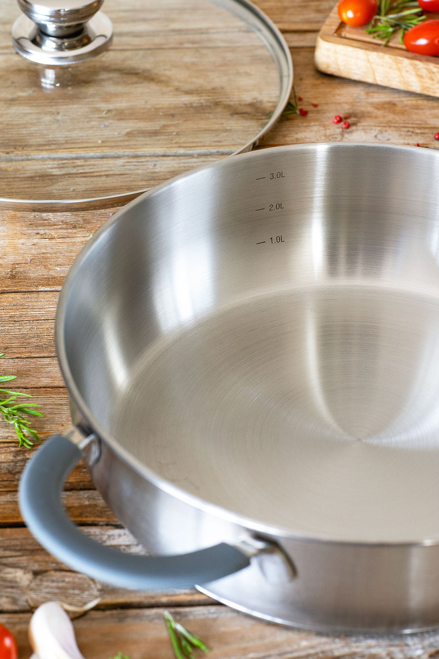 Master Stainless Steel Sauté Pan with Glass Lid
