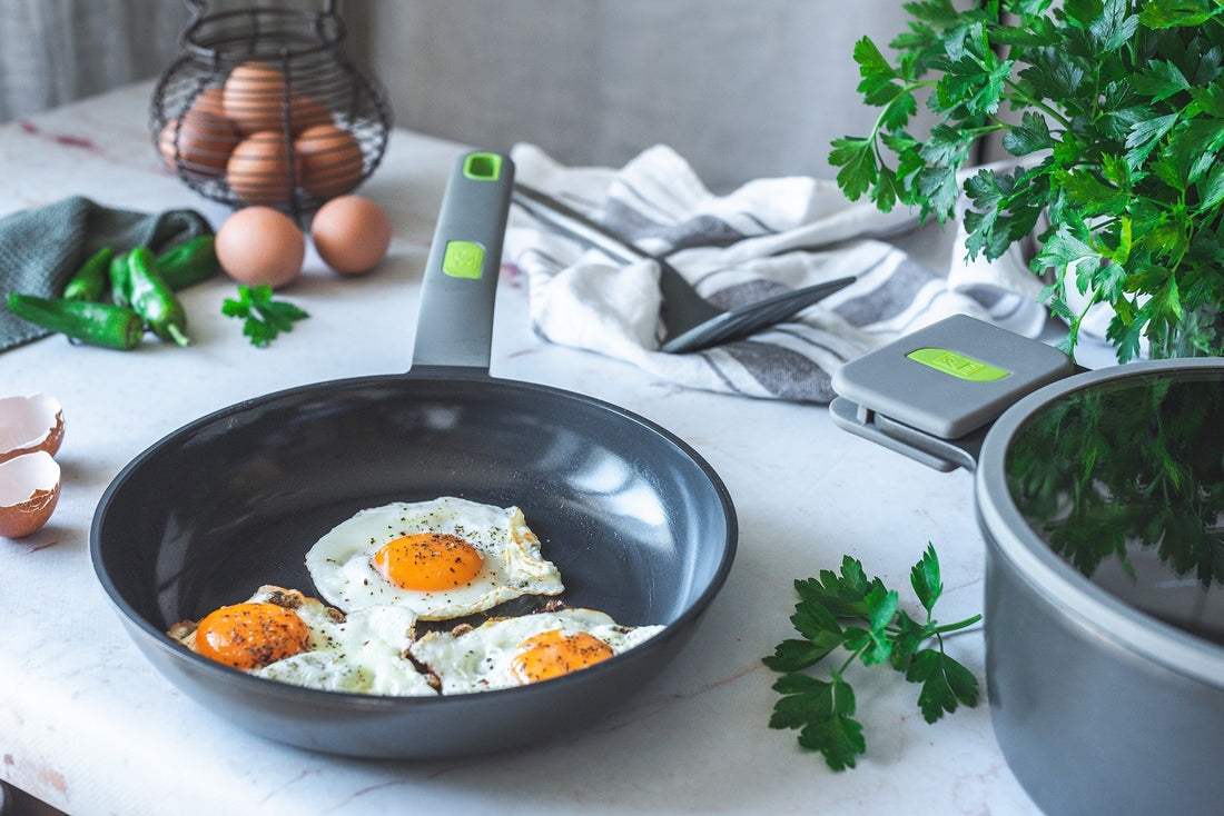 Life Recycled Cast Aluminum Pan Set with Ceramic Non-Stick