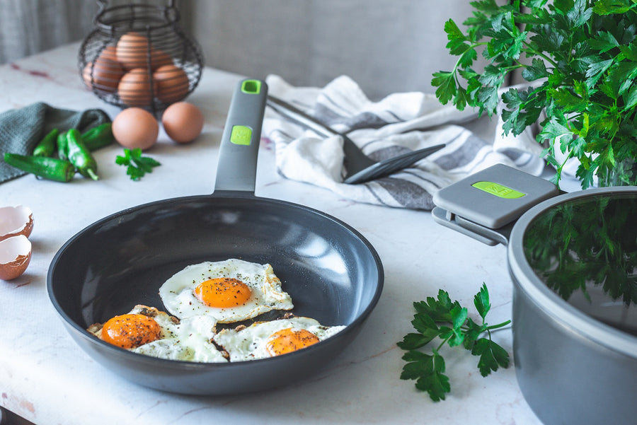 Life Recycled Cast Aluminum Pan Set with Ceramic Non-Stick
