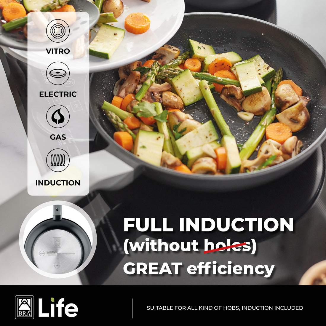 Life Recycled Cast Aluminum Pan Set with Ceramic Non-Stick