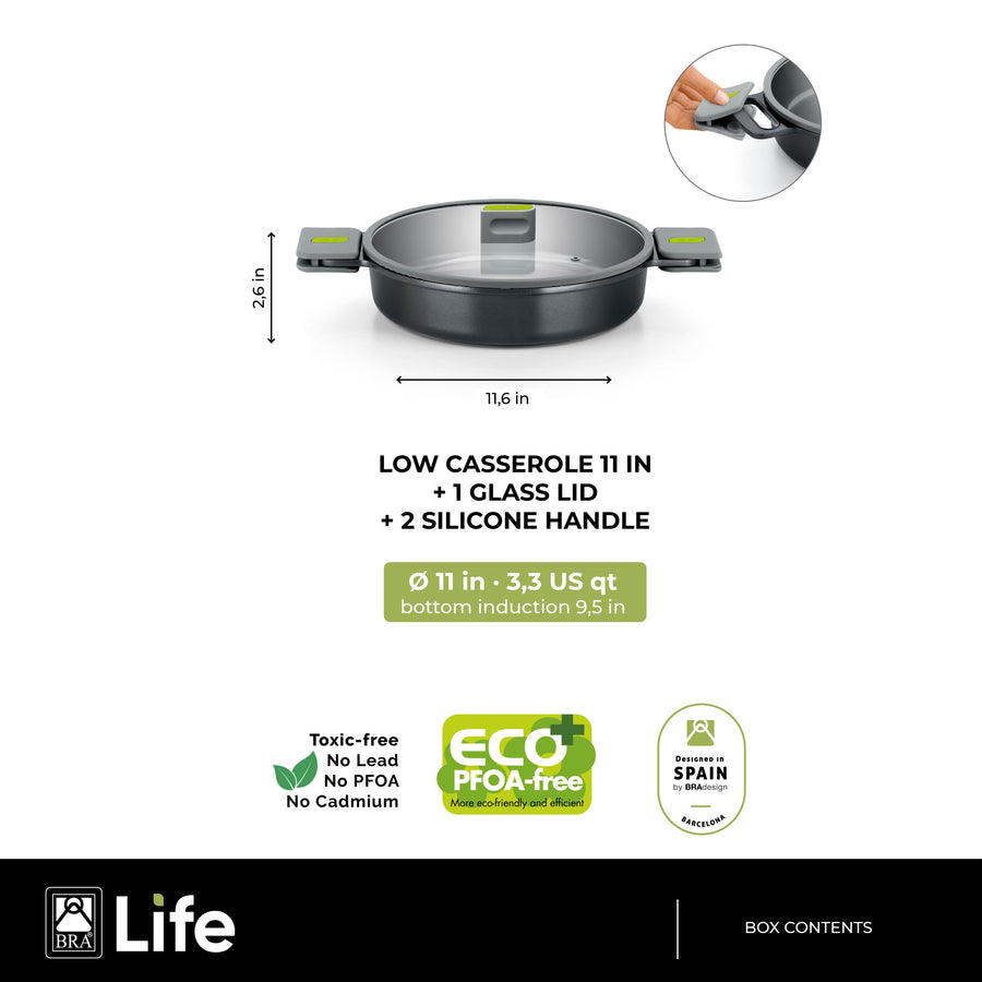 Life Recycled Cast Aluminum 10 Pieces Cookware Set