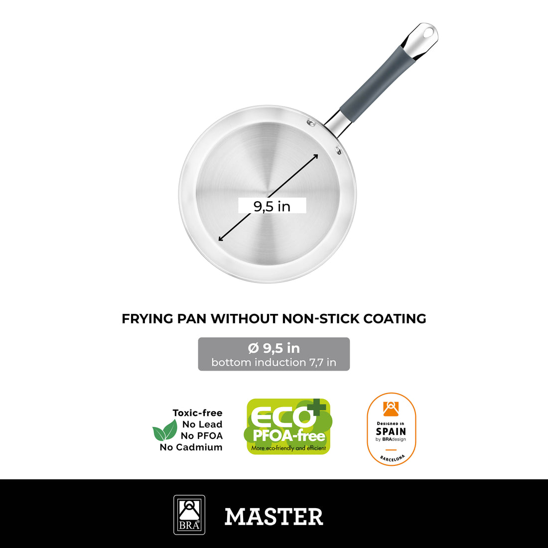 Master Stainless Steel 9 Pieces Cookware Sets