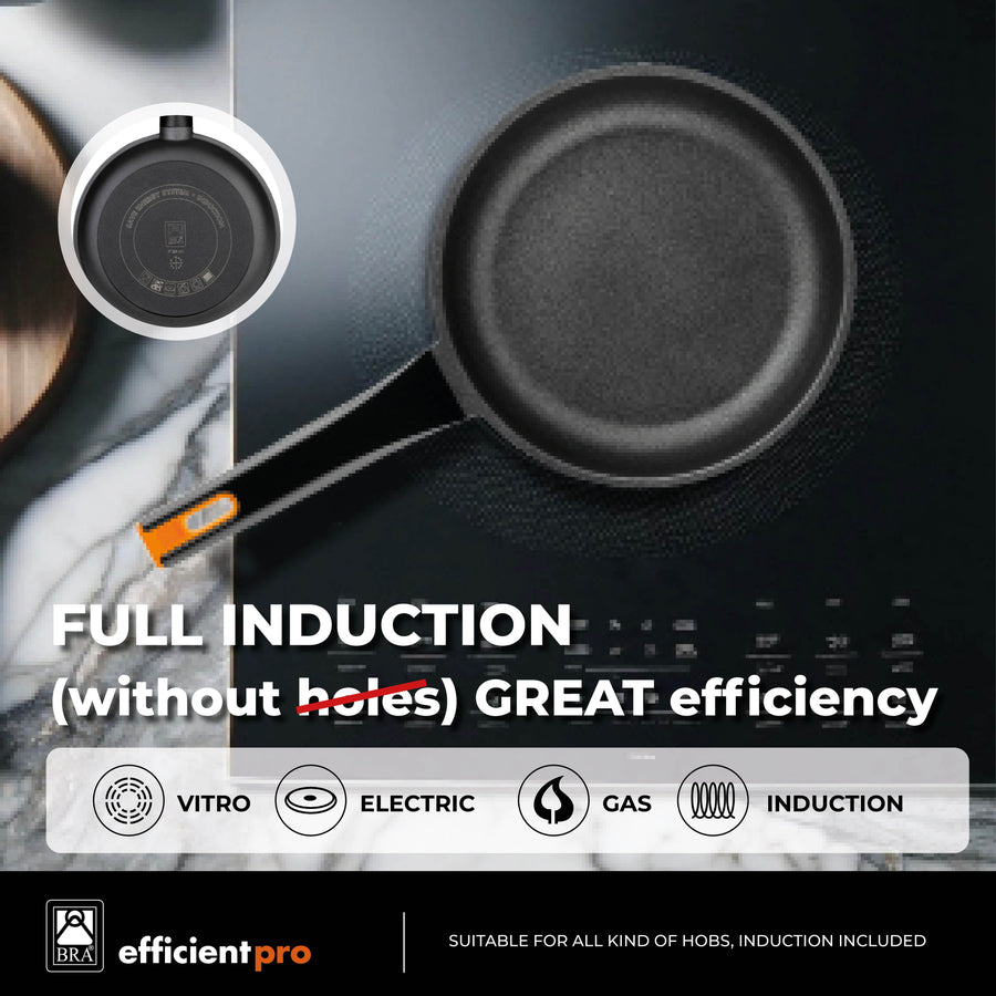 Efficient Pro Cast Aluminum Sauté Pan with Non-Stick