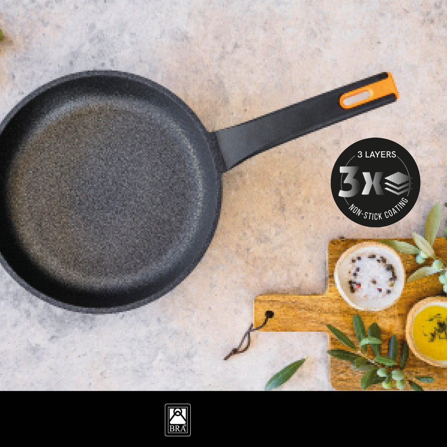 Efficient Pro Cast Aluminum Sauté Pan with Non-Stick