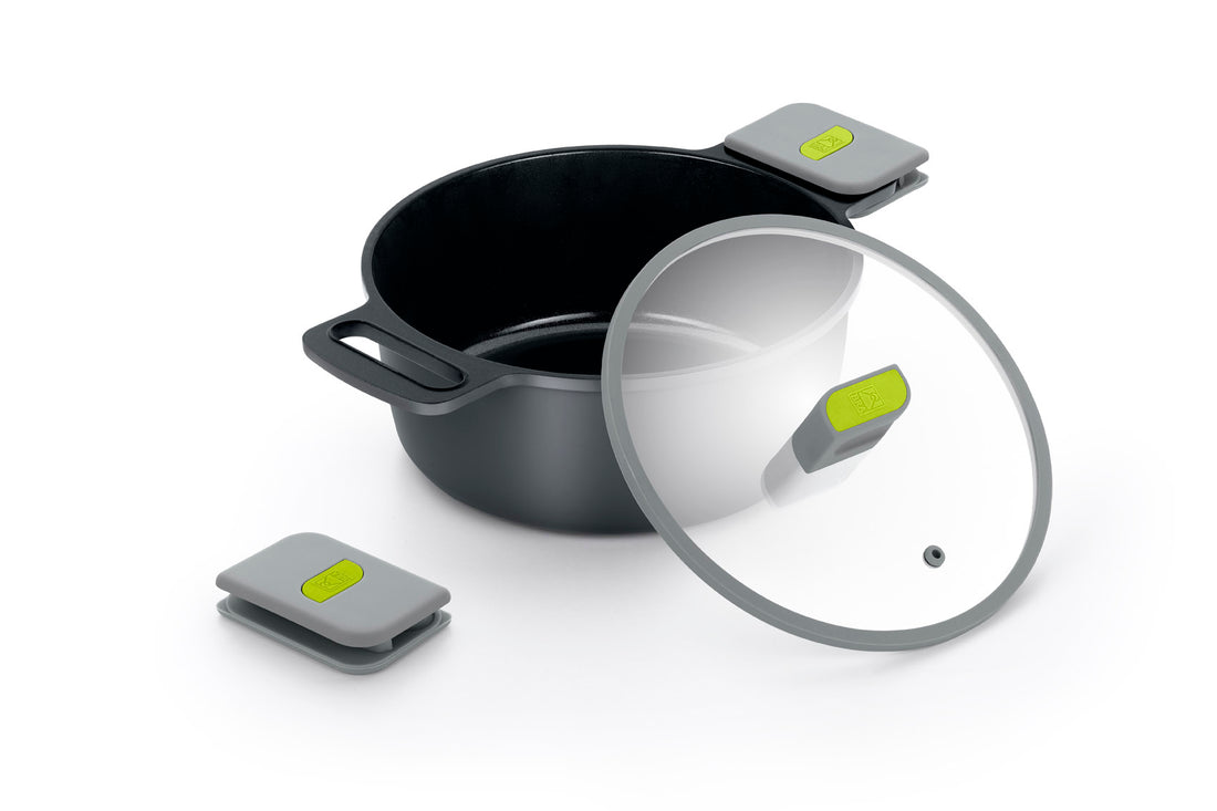Life Recycled Cast Aluminum High Casserole w/ Ceramic Non-Stick & Glass Lid