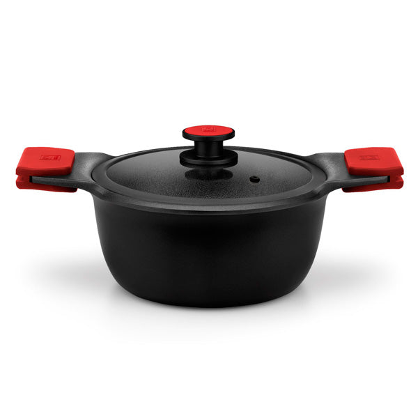 Infinity Cast Aluminium High Casserole with Non-Stick and Glass Lid