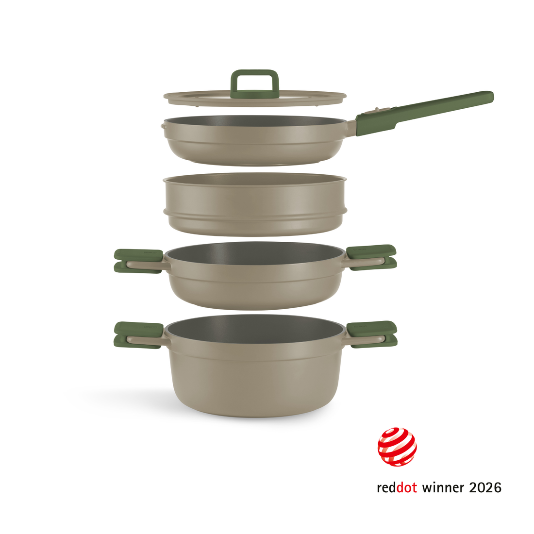 Compac Pro Ceramic 5 Pieces Cookware Set