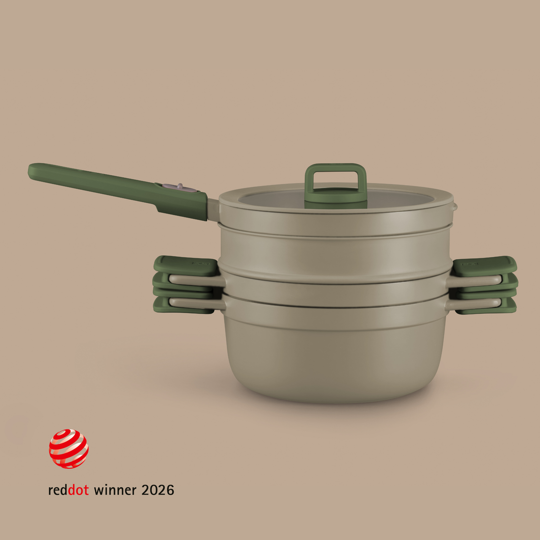 Compac Pro Ceramic 5 Pieces Cookware Set