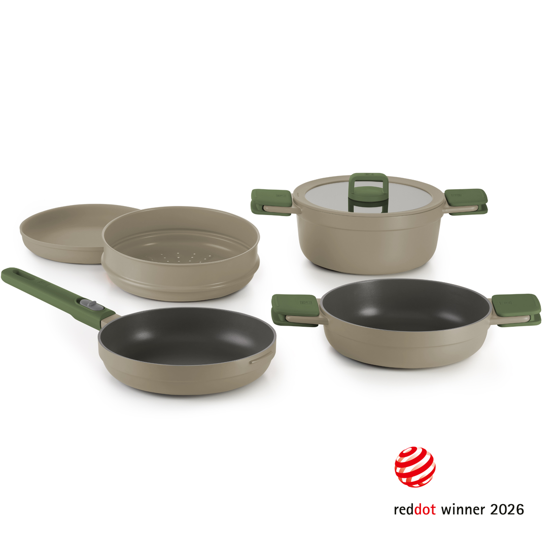Compac Pro Ceramic 5 Pieces Cookware Set