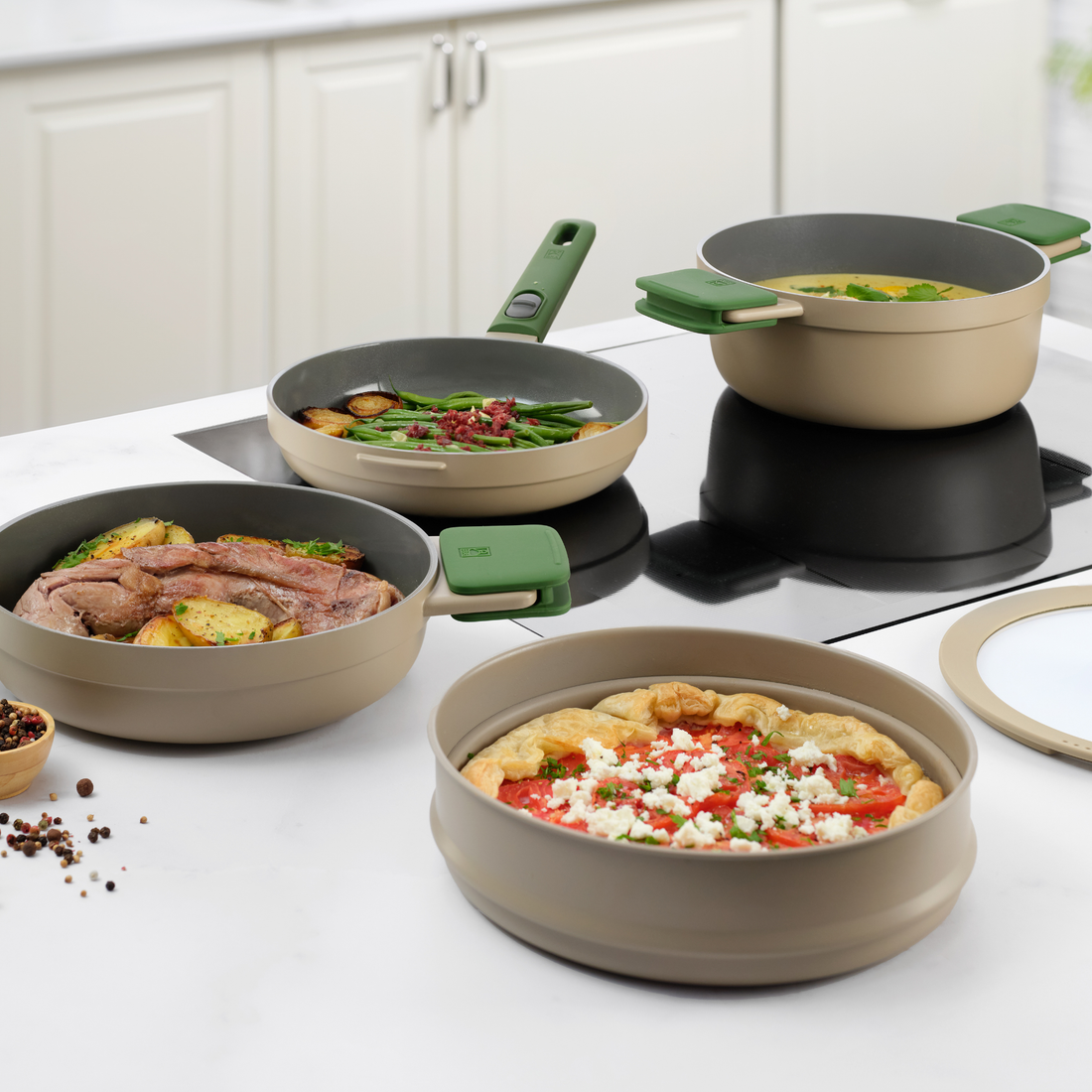 Compac Pro Ceramic 5 Pieces Cookware Set