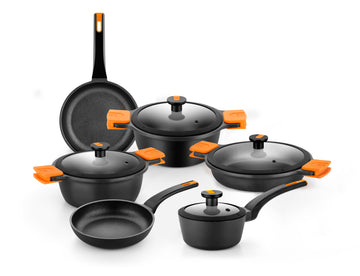 Efficient Pro Cast Aluminum 10 Pieces Cookware Set