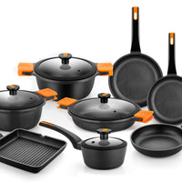 Efficient Pro Cast Aluminum 10 Pieces Cookware Set