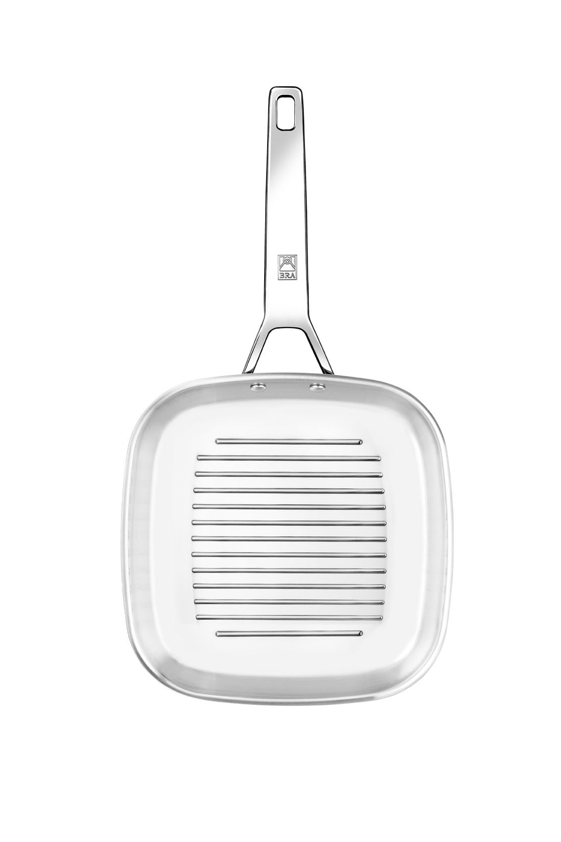 Signature Stainless Steel Ribbed Grill Non-Stick-Free