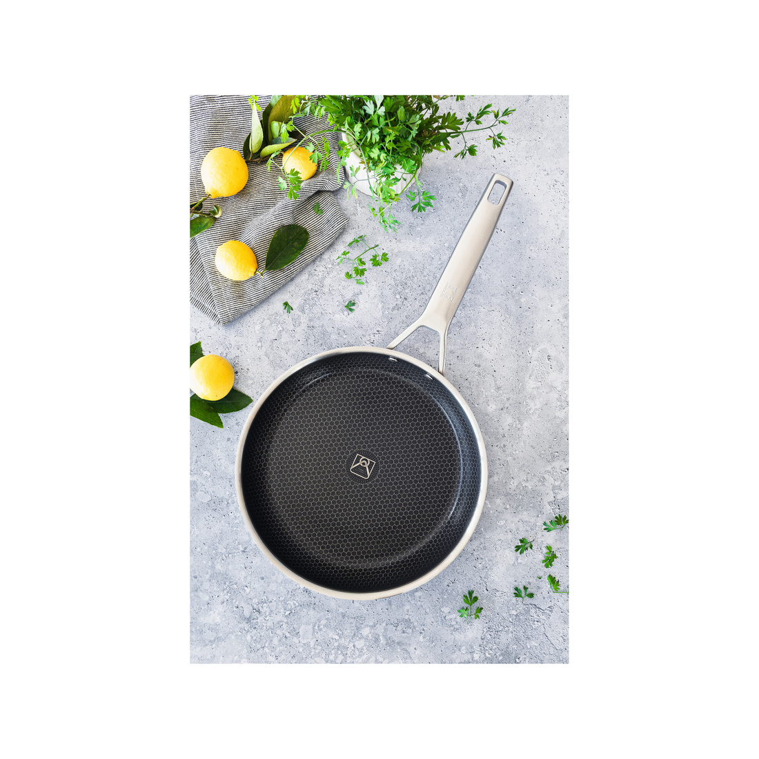 Hybrid Cell Honeycomb Stainless Steel Frying Pans