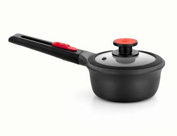 Infinity Cast Aluminium Sauce Pan with Non-Stick and Glass Lid