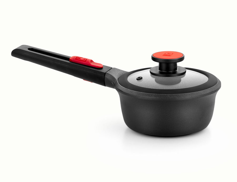 Infinity Cast Aluminium Sauce Pan with Non-Stick and Glass Lid