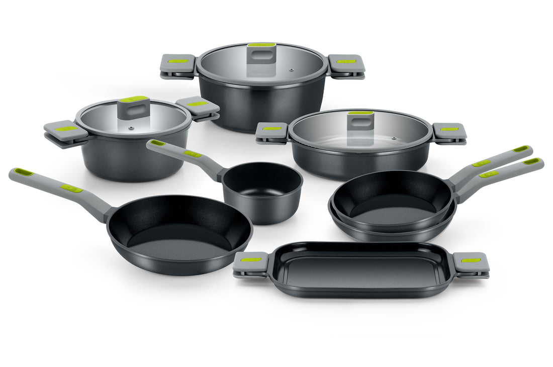 Life Recycled Cast Aluminum 12 Pieces Cookware Set