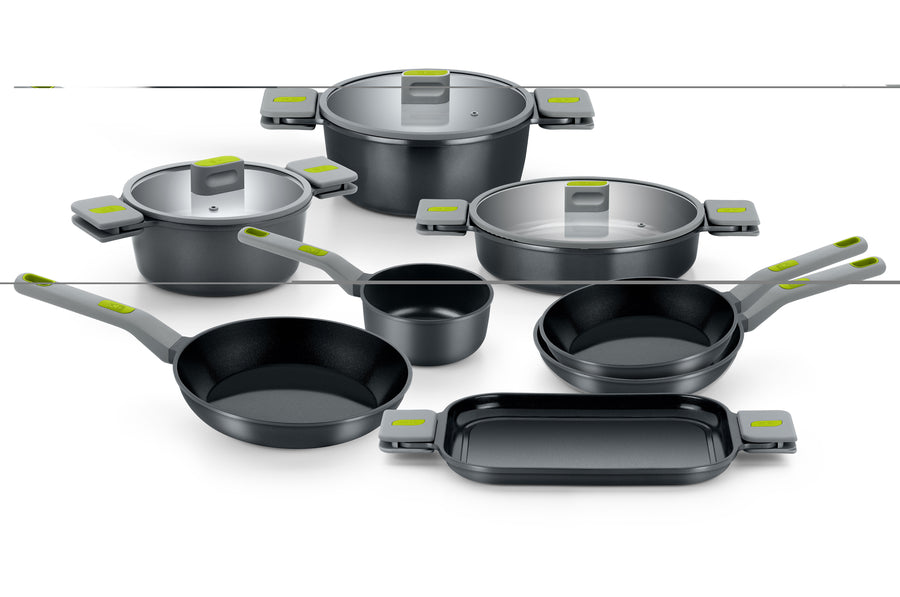 Life Recycled Cast Aluminum 12 Pieces Cookware Set