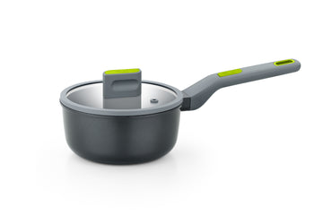 Life Recycled Cast Aluminum Saucepan w/ Glass lid & Ceramic Non-Stick