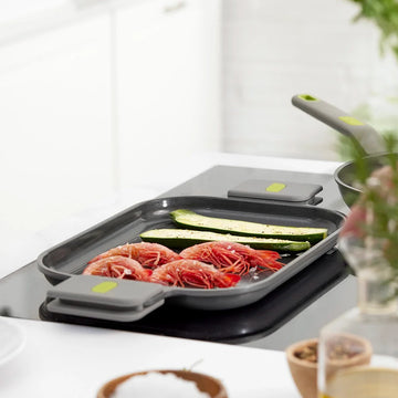 Life Recycled Cast Aluminum Rectangular Smooth Grill w/ Ceramic Non-Stick