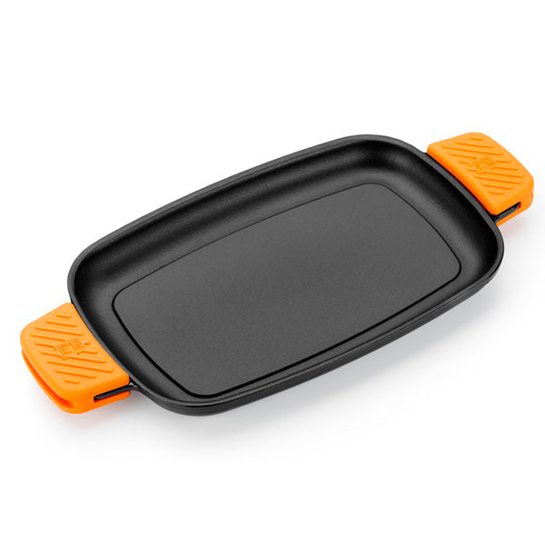 Efficient Iron Cast Iron Rectangular Smooth Grill without Non-Stick