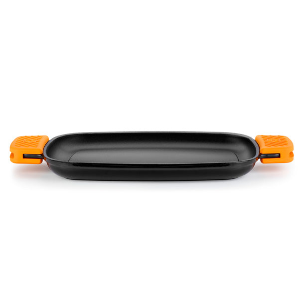 Efficient Iron Cast Iron Rectangular Smooth Grill without Non-Stick