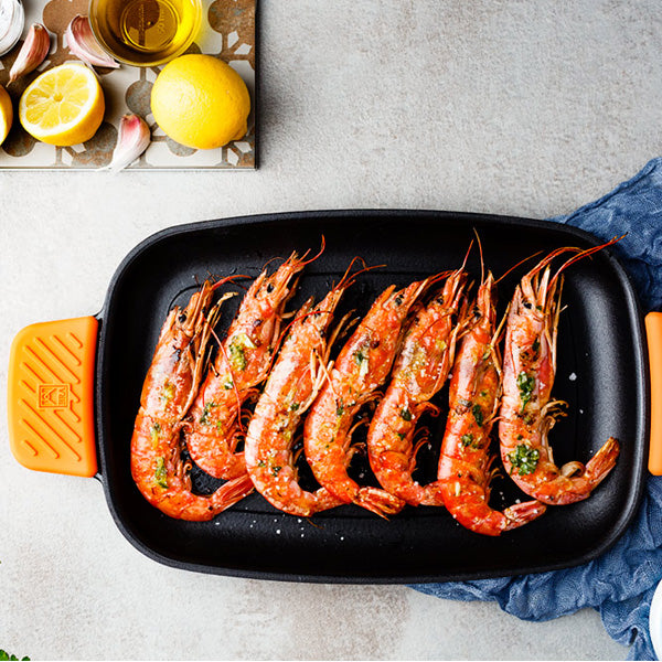 Efficient Iron Cast Iron Rectangular Smooth Grill without Non-Stick